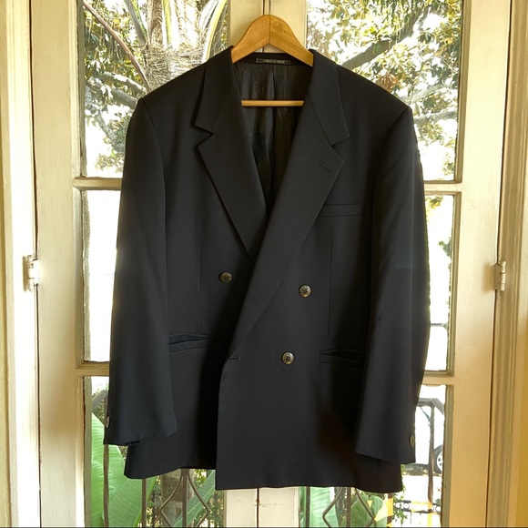 versace double breasted blazer